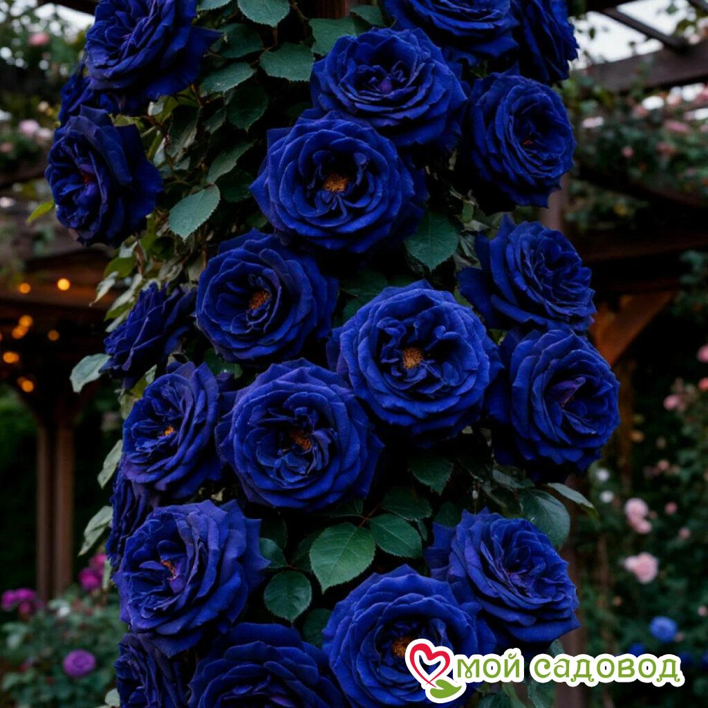 Роза плетистая Блю Деним